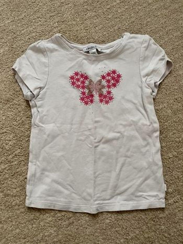 Tee shirt « papillon » avec strass - Okaïdi 3 ans - photo numéro 1