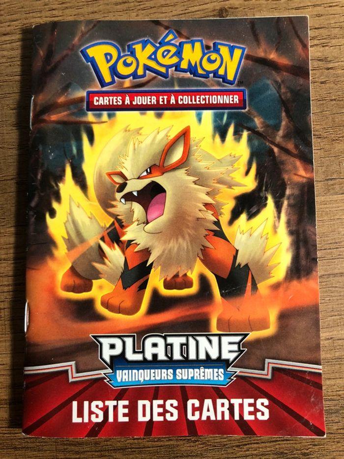 Livret de règles et liste des cartes deck pokemon platine - photo numéro 2