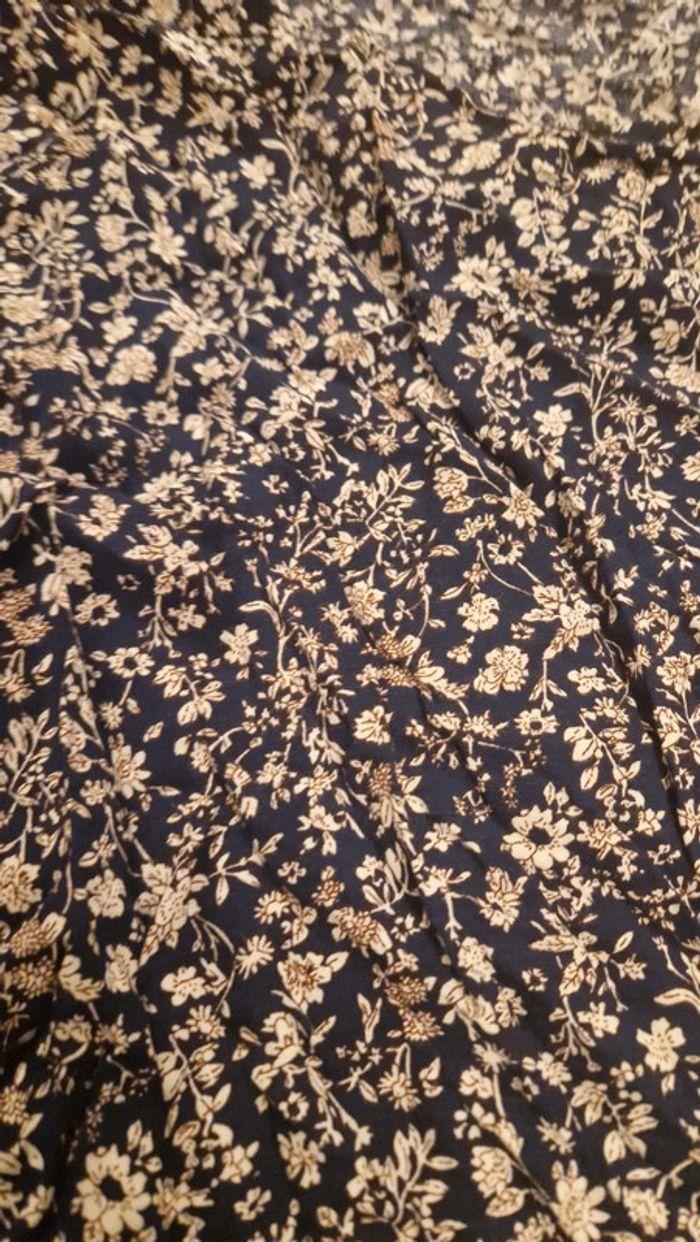 Tunique / chemisier bleu marine motif Liberty 🌸 XXL - photo numéro 2