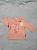 T-shirt manches longues rose Mes petits cailloux 12 mois neuf