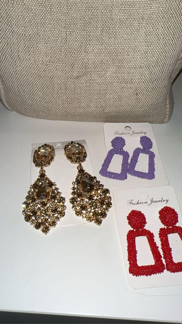 Lot boucles d’oreilles neuves blister Zara diverses earrings - photo numéro 2