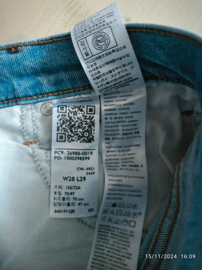 Jean levis mon bleu clair taille 38 (28 us) - photo numéro 5