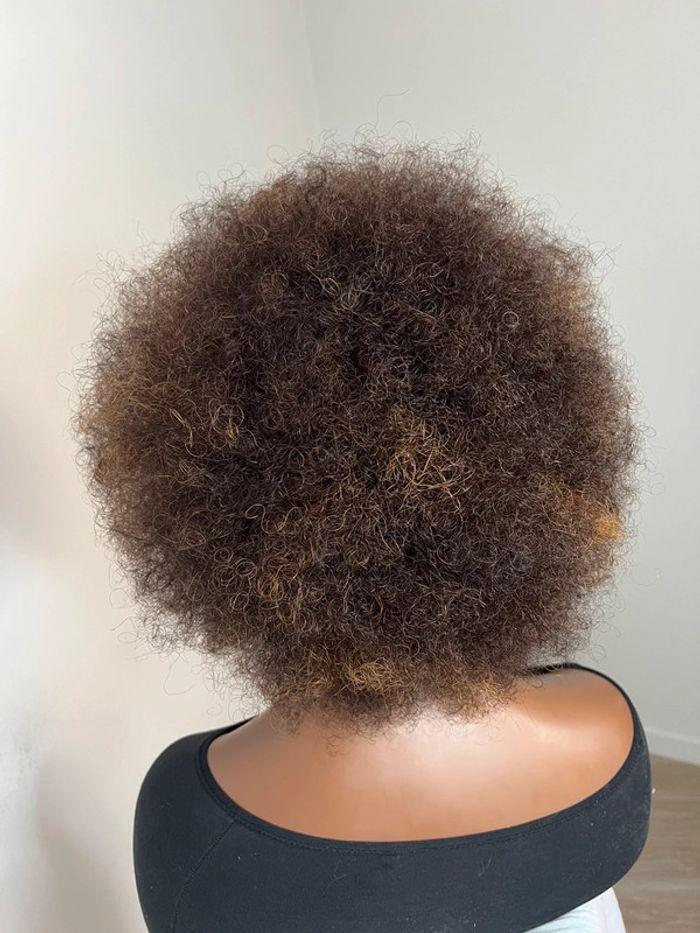 Belle perruque afro avec reflet blond - photo numéro 14