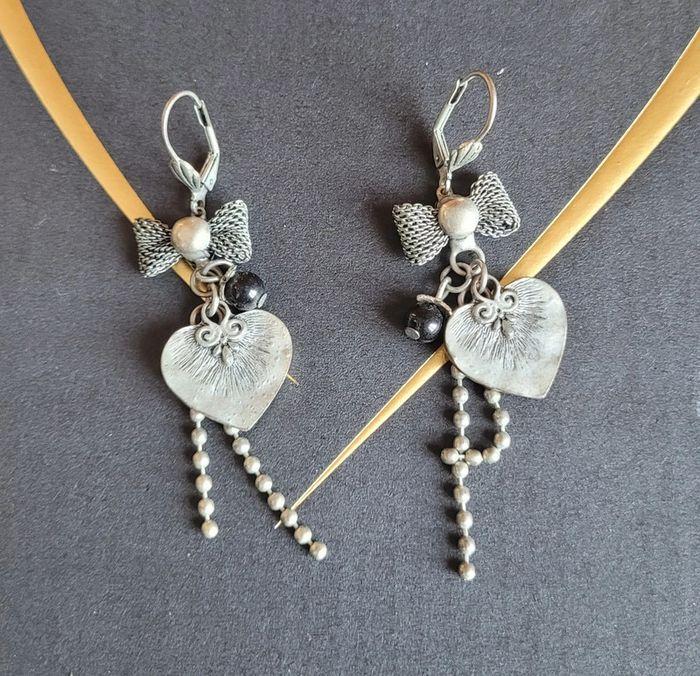 Boucles d'oreilles argentées - photo numéro 2