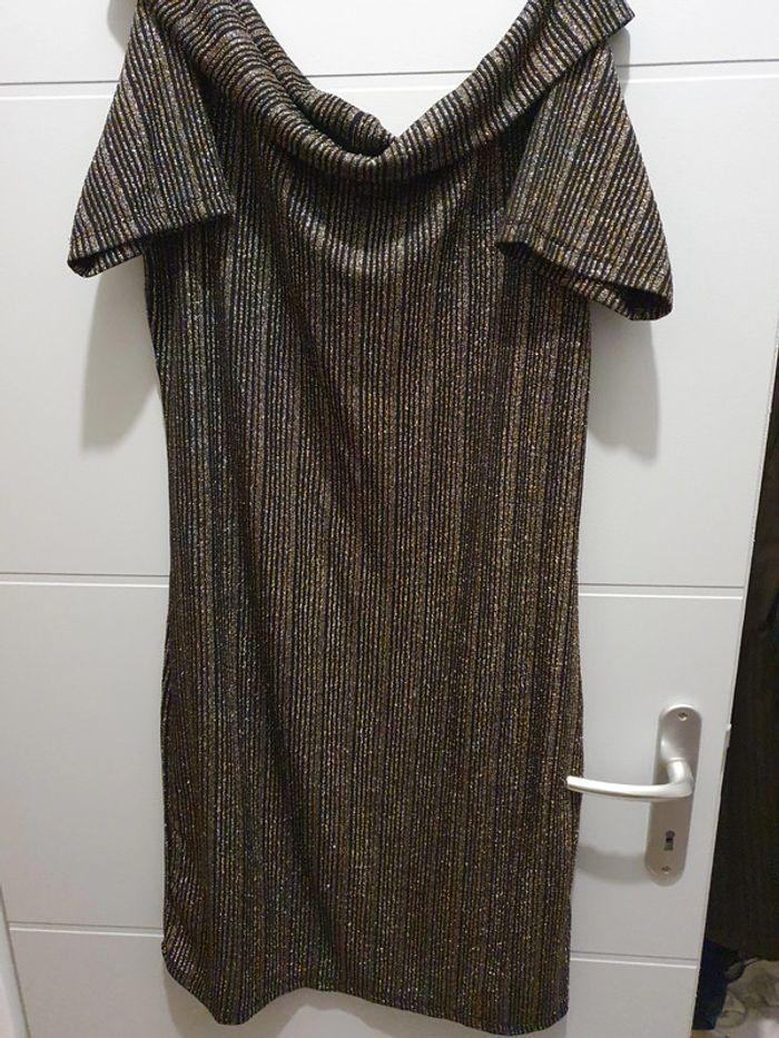 Robe de soirée noir et doré L - photo numéro 4