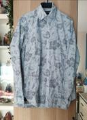 Chemise bleu clair fleuri Hawaï Izac - Taille S