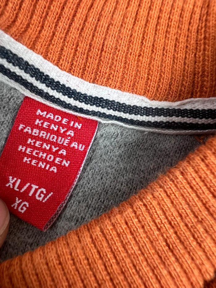 👕 Sweat à capuche Veste University Rare Vintage y2k 90s 2000s Izod Orange Taille XL 👕 - photo numéro 9