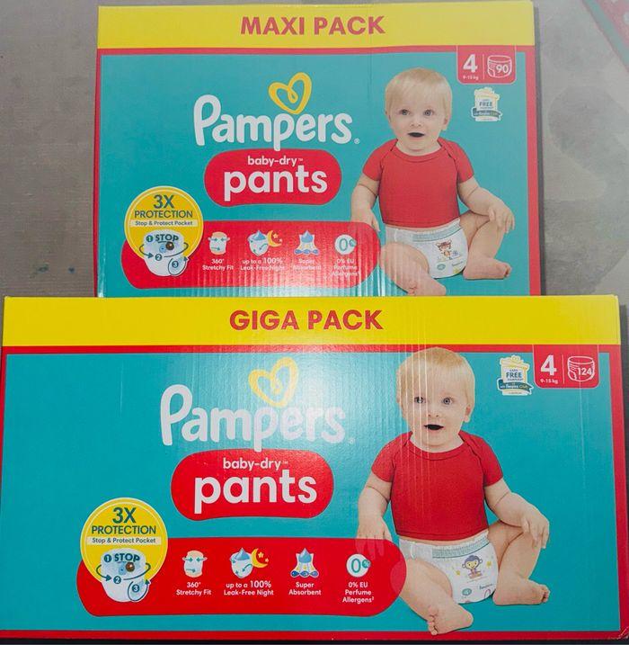 2 paquets de couches Pampers taille 4