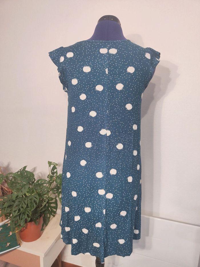 Robe neuve bleue à pois S - photo numéro 2