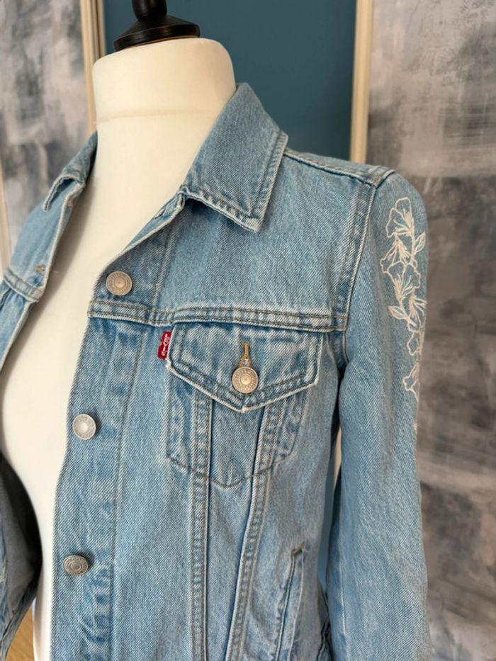 Veste en jeans Levis broderies manches Taille XS - photo numéro 2