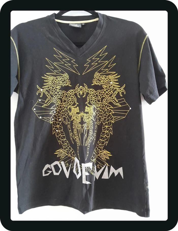 T-shirt homme, taille M, Marque Gov Denim avec dragon jaune - photo numéro 1