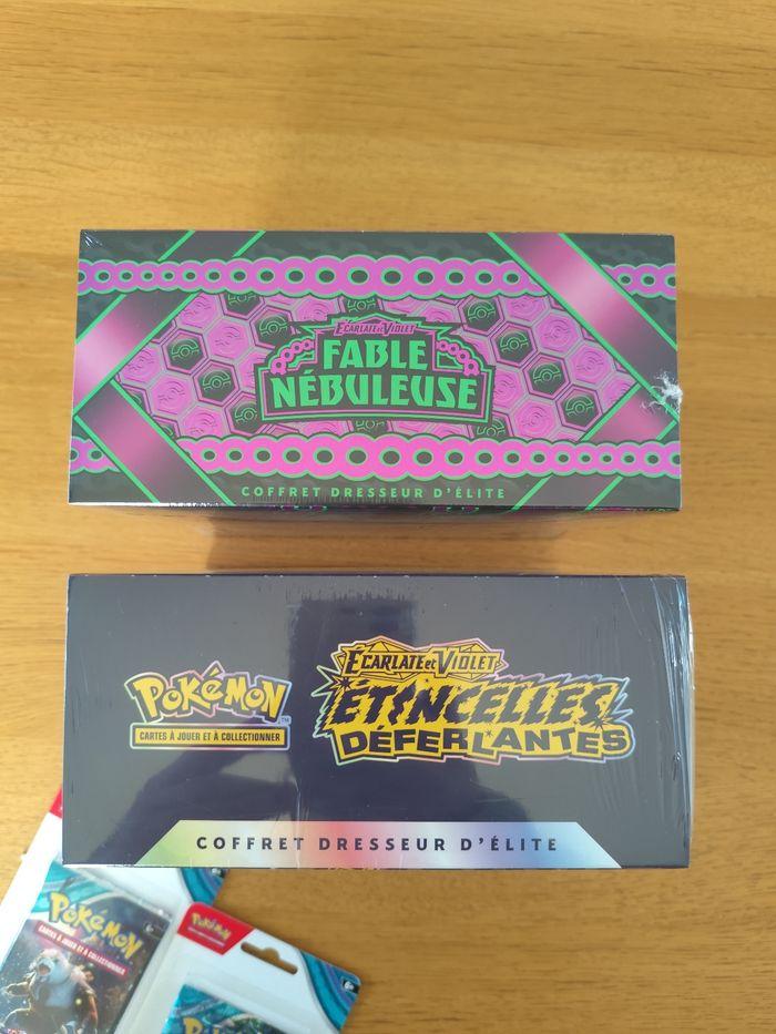 Lot items cartes Pokémon ETB Étincelles déferlantes Pikachu Fable Nebuleuse boosters - photo numéro 7