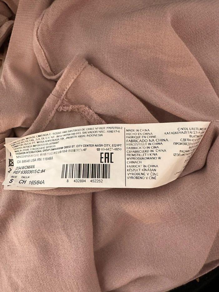 Blouse fluide Mango bois de rose col lavallière taille S - photo numéro 11