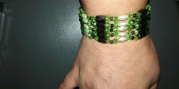 Bracelet aimanté vert et noir - photo numéro 1