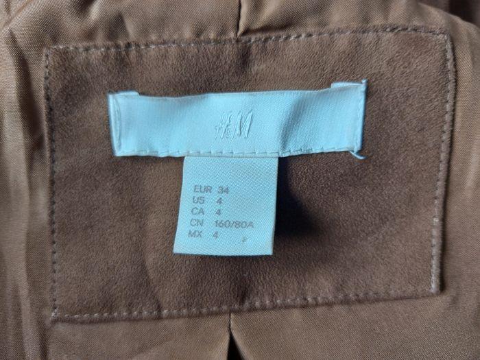 Blouson perfecto suédine H&M marron taille 34-36 - photo numéro 6