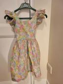 Robe liberty rose et verte