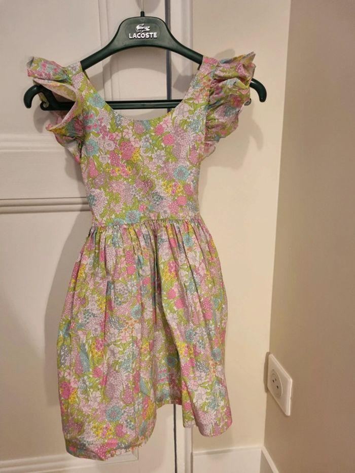 Robe liberty rose et verte - photo numéro 1