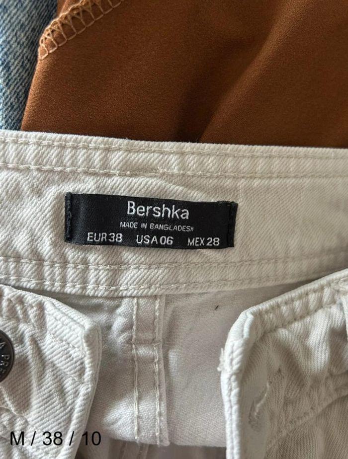 Jean droit wide leg beige Bershka – Tendance et décontracté, taille 38, très bon état 💖 - photo numéro 6