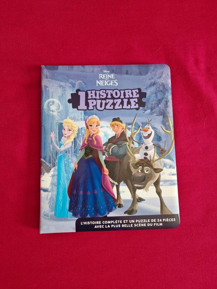 Livre la reine des neiges avec puzzle - photo numéro 1