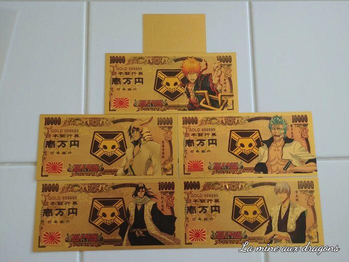 Lot Billet Bleach OR Collector Yen Gold Doré card carte