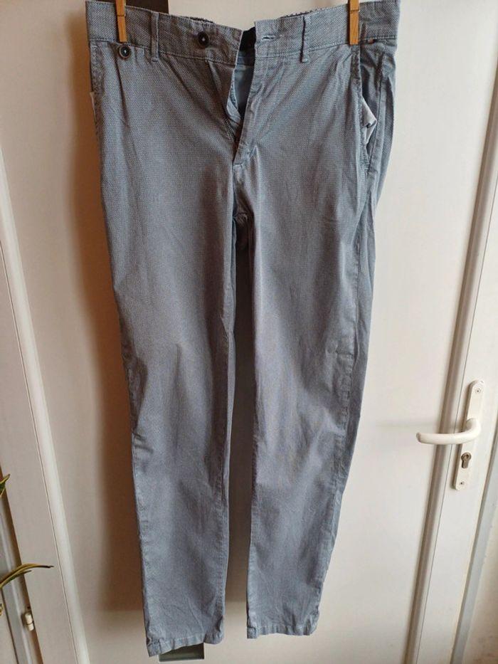 Pantalon Izac bleu à motifs - photo numéro 1