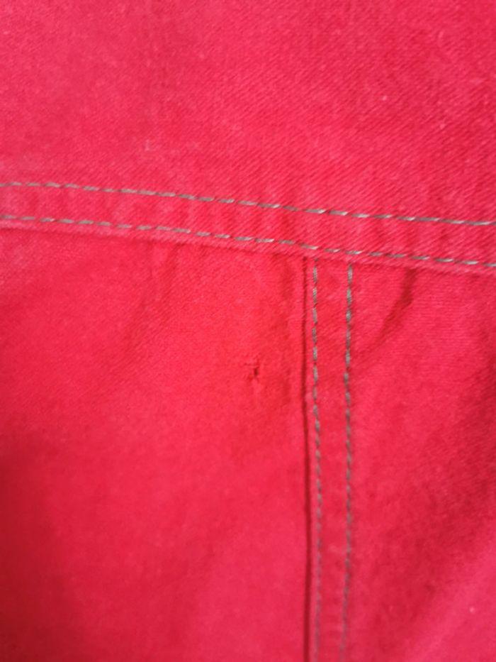 Veste blouson en jeans rouge vintage Alitor taille S 36 - photo numéro 5