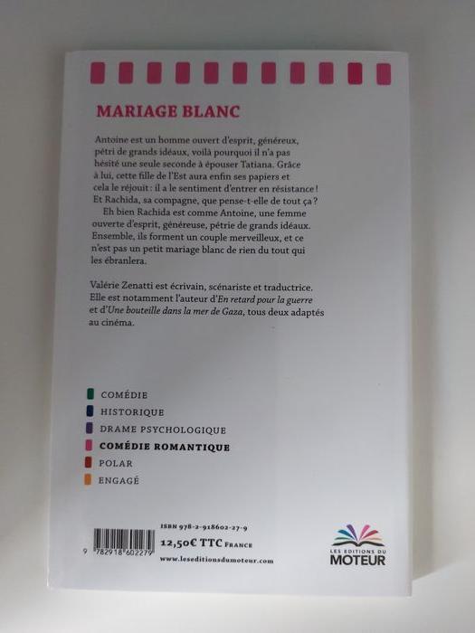 Livre "Mariage blanc" Valérie Zenatti - photo numéro 2