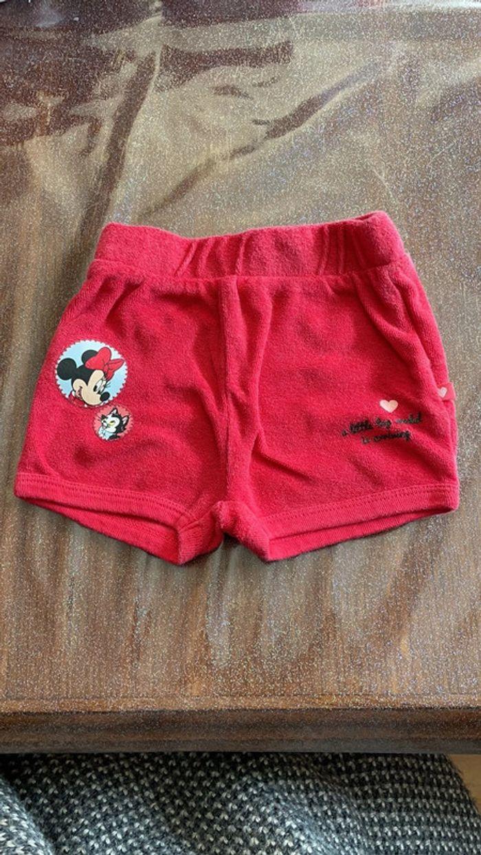 Short disney baby Minnie bébé fille 9 mois - Bon état - photo numéro 1