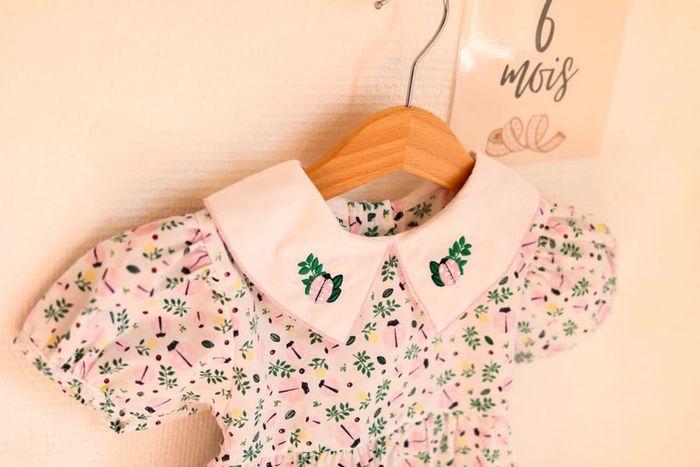 Robe floral coccinelle brodée, Vintage, 6 mois - photo numéro 4