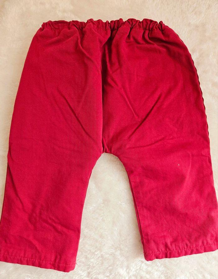 Tunique manches longues et pantalon, rose et bordeaux, Petit Kimbaloo-3mois - photo numéro 4