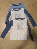 3  hauts pyjamas petit bateau. 6 ans. 116 cm