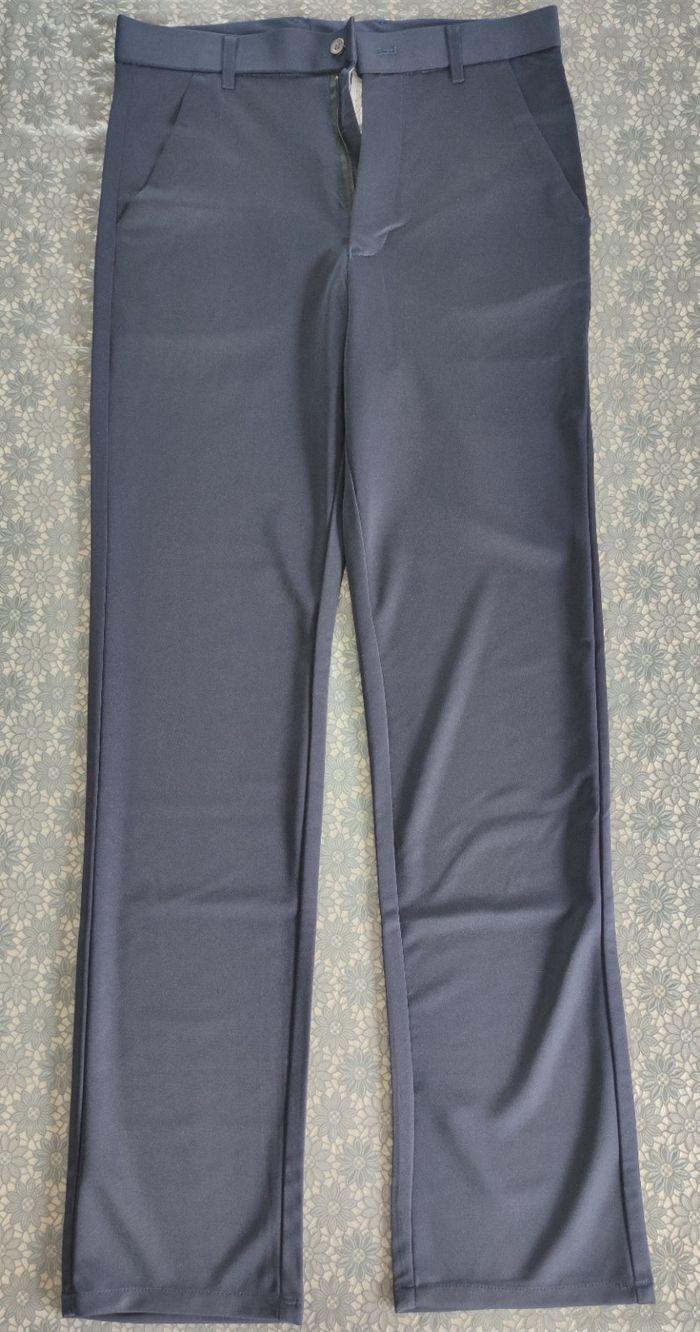 Pantalon homme taille 38 pantalon décontracté pantalon de costume couleur bleu navy - photo numéro 2