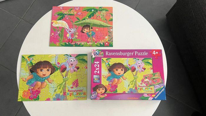 Puzzle dora l’exploratrice 2x24 pièces 4 ans été plus parfait état - photo numéro 2