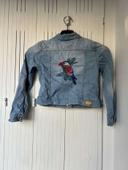 Veste en jean bleue claire toucan brodé au dos Catimini