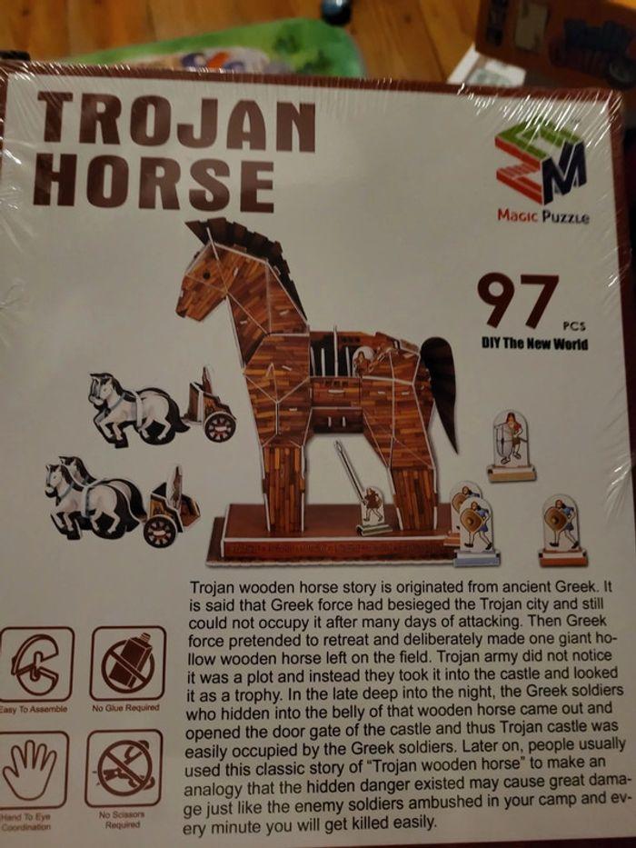 NEUF sous blister Trojan Horse Cheval de Troie Puzzle 3D Magic puzzle - photo numéro 2