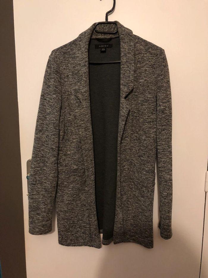 Veste épaisse blazer gris foncé - photo numéro 1