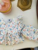 Robe fleurie et bloomer assorti