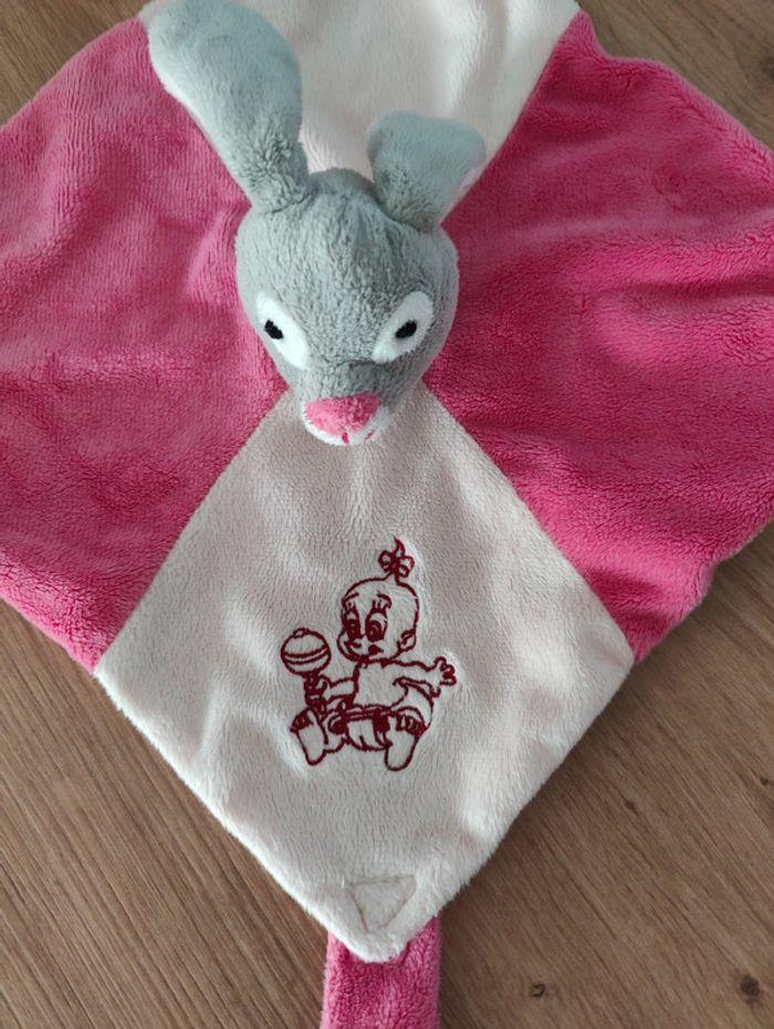 Doudou plat Rodadou lapin rose - photo numéro 8