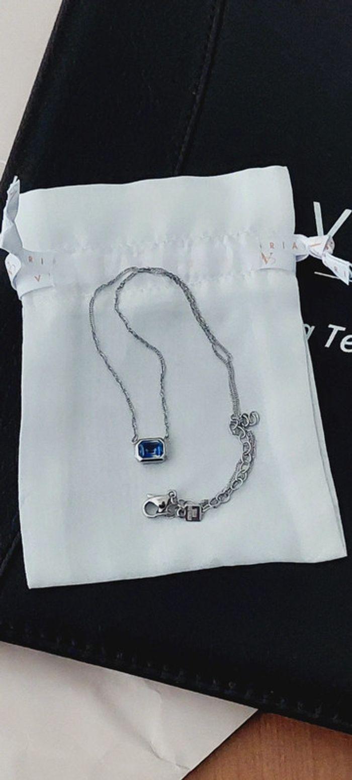 Très mignon collier acier bleu Victoria bijoux - photo numéro 4