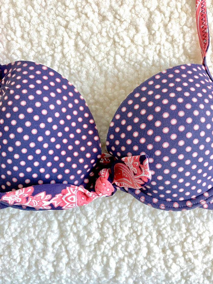 Maillot de bain deux pièces violet et rose - déco bandanas - photo numéro 8