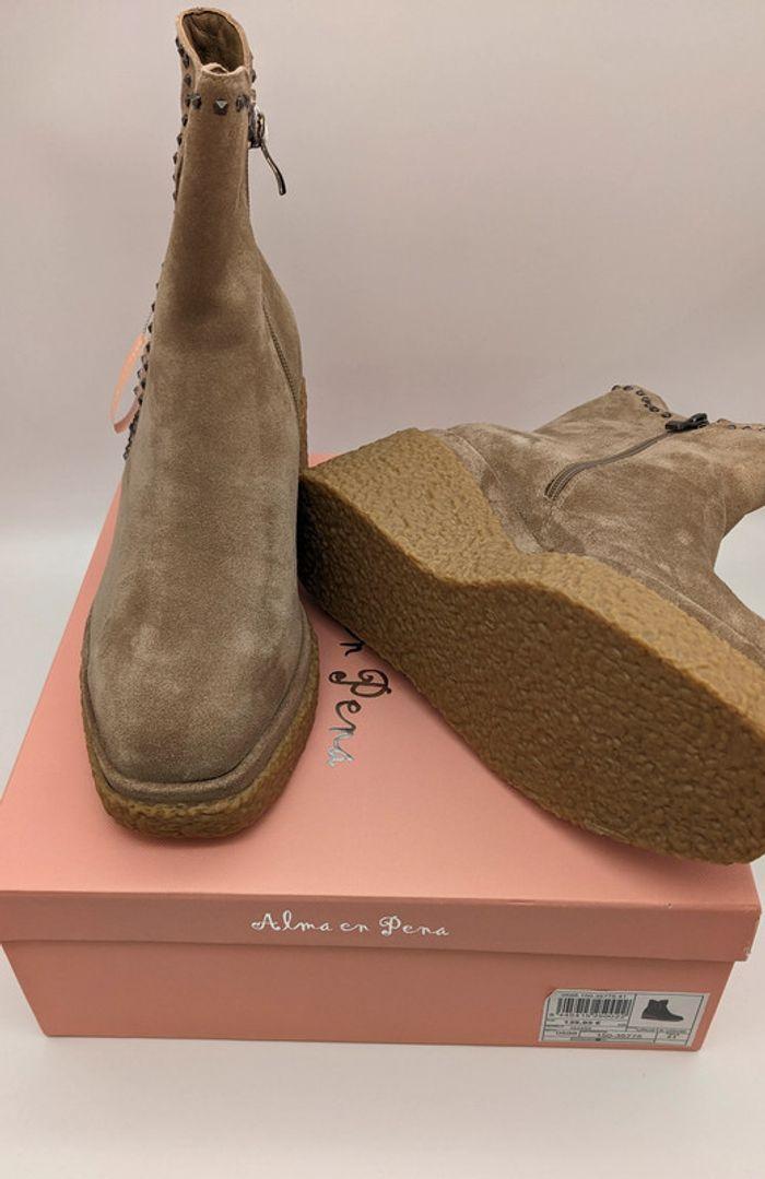 Bottine femme Alma en pena beige taille 41 - photo numéro 4