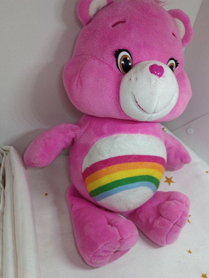 Bisounours Care bears rose pink rainbow arc en ciel ours peluche doudou 2017 song vibre - photo numéro 4