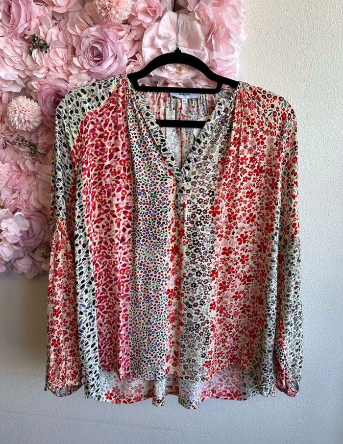 Blouse Suncoo Paris imprimé fleuri multicolore, taille 34 - photo numéro 1