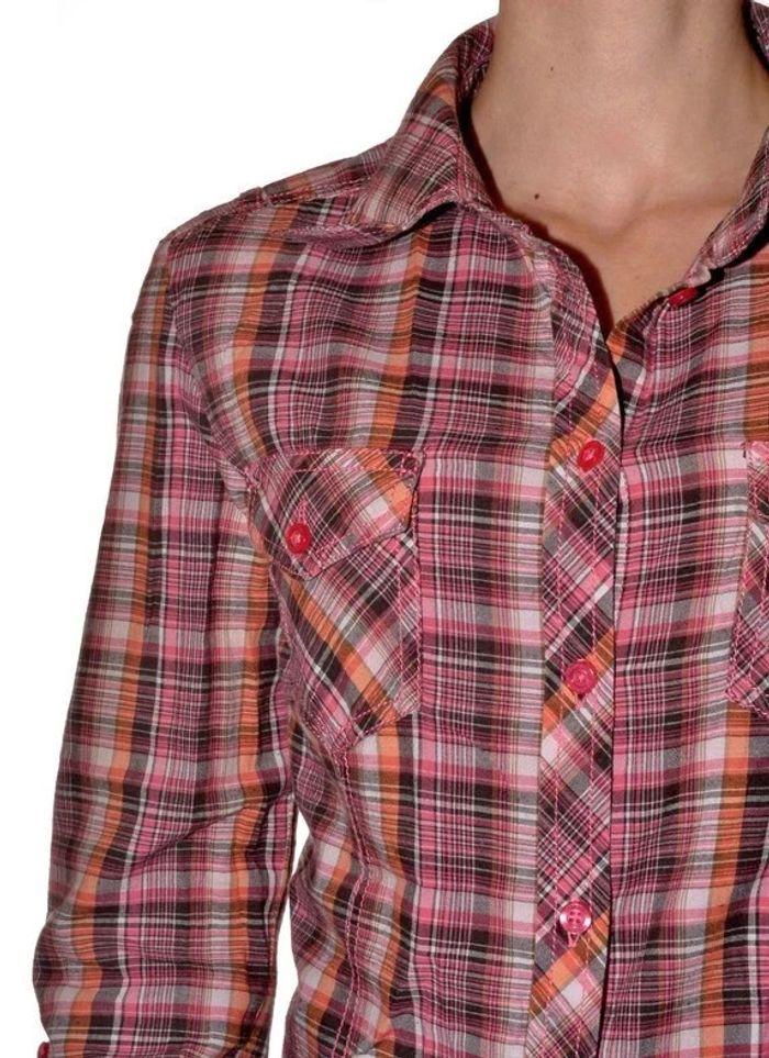 chemise taille S  en coton manches longues motif carreaux - photo numéro 5