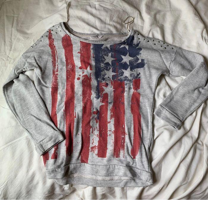 Sweat gris avec drapeau - photo numéro 2