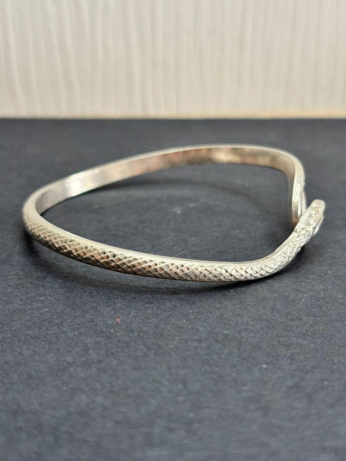 Bracelet atypique vintage en argent , animaux serpent - photo numéro 2