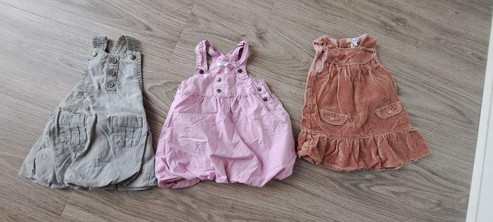 Lot de 3 robes 3 mois fille pas de tâches pas de trous toute pression ont été vérifiée - photo numéro 1