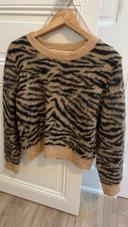 Pull court laine effet mohair HM