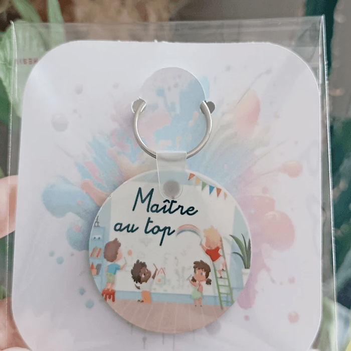 PORTE-CLÉS PERSONNALISÉ MERCI MAÎTRE _ CADEAU REMERCIEMENT MAÎTRESSE _ CADEAU FIN D'ANNÉE SCOLAIRE - photo numéro 7