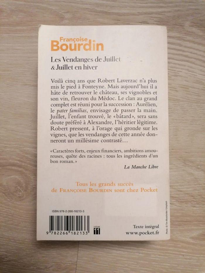 livre Les vendanges de juillet & Juillet en hiver Francoise Bourdin - photo numéro 2